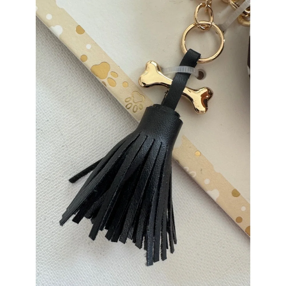Piper‎ K French Bulldog Bag Charm Keychain Pardon My French Dog Tassel